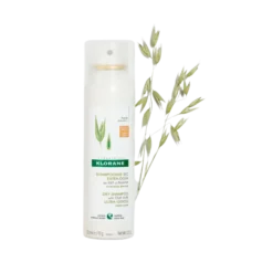 Klorane DUPLO Champú Seco A La Leche De Avena Cabello Castaño Y Moreno 2x150ml