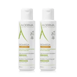 A Derma Exomega Control Gel Limpiador Emoliente Pack Duplo 2 X 500ml - A-Derma
